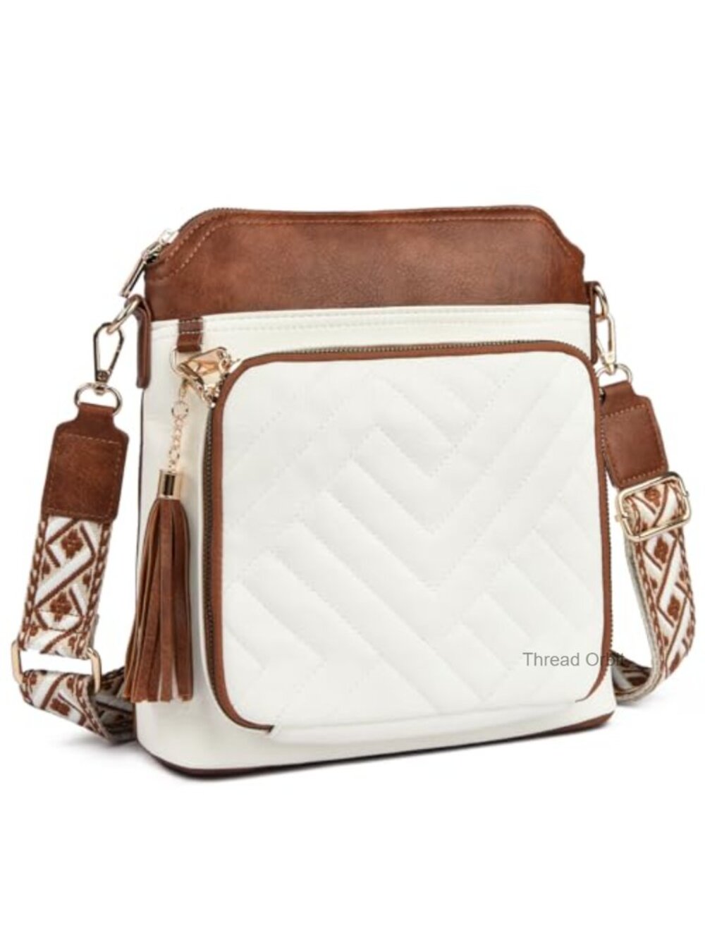 Anti-Theft Vegan Leather Crossbody Purse with Built-in RFID Wallet
